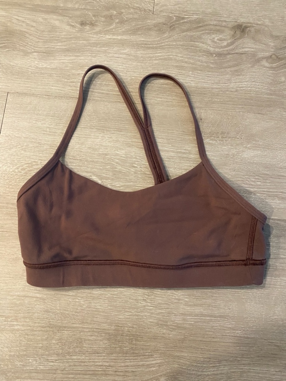 Lululemon Nulu Flow Y Bra - Size 6 Cool Brown